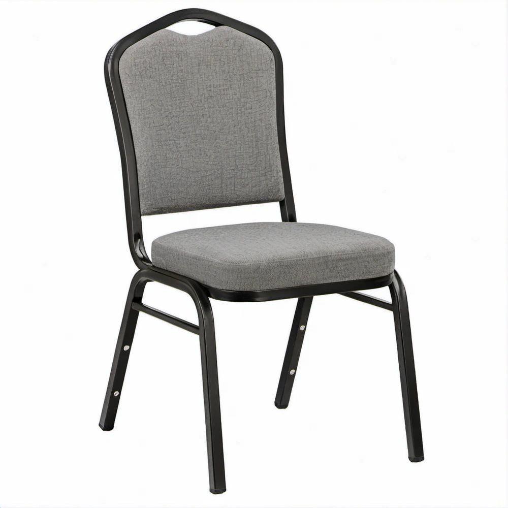 Gepolsterter Esszimmerstuhl Grau/Schwarz, 44 × 52 × 92 cm