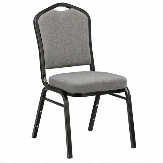 Gepolsterter Esszimmerstuhl Grau/Schwarz, 44 × 52 × 92 cm